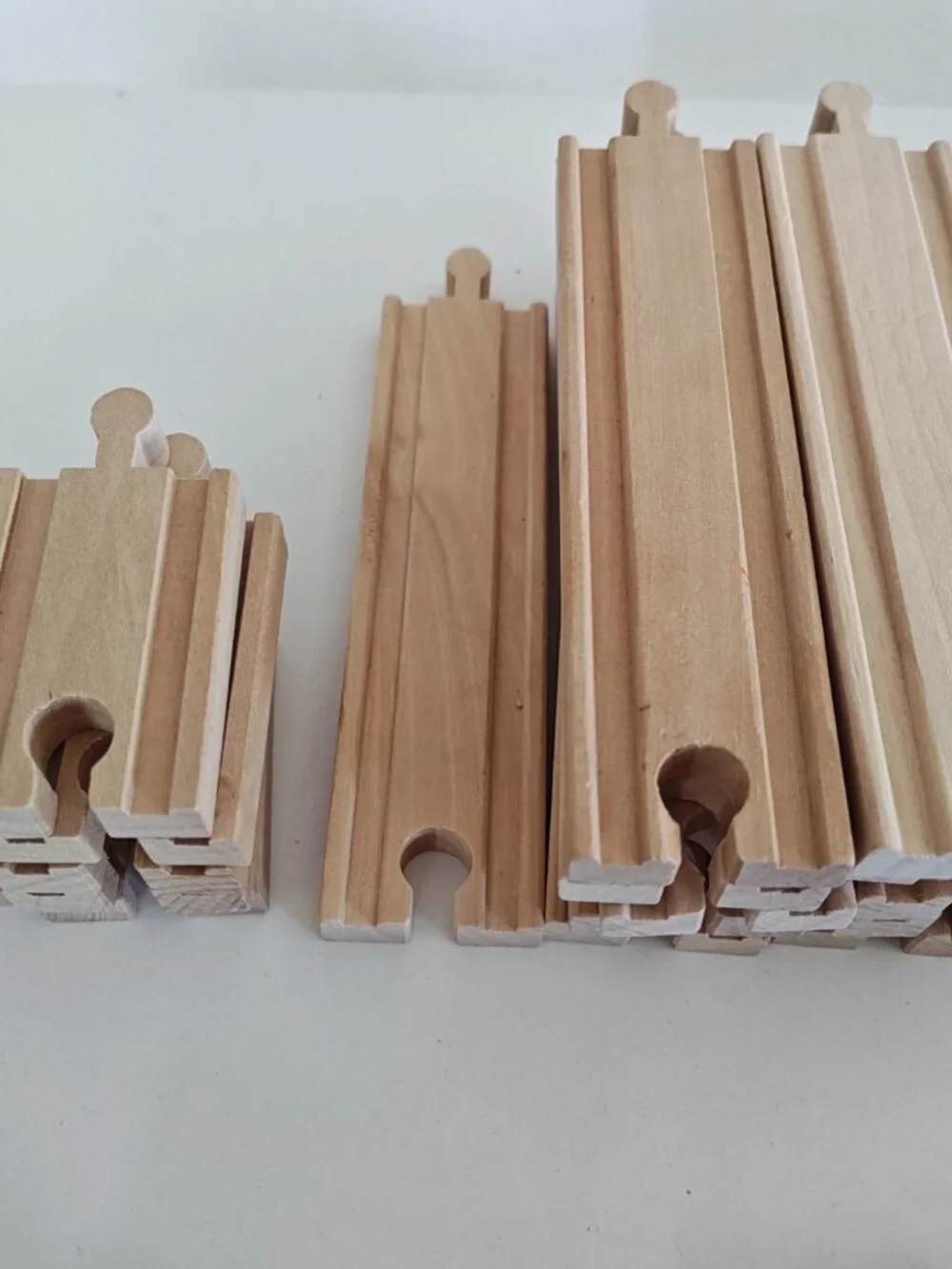 Wooden Train Railway Set 64 Pieces Brio-Compatible Track Train and extras